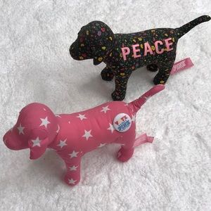 Set of 2 Pink Dogs